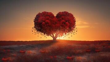 23329714-coeur-arbre-l-amour-pour-la-nature-rouge-paysage-a-coucher-de-soleil-generatif-ai-photo